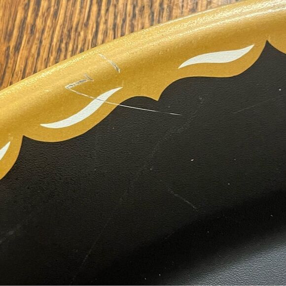 Vintage Coffee & Tea Serving Tray “Kaffee Klatch” MCM Midcentury Modern Black - Picture 12 of 13